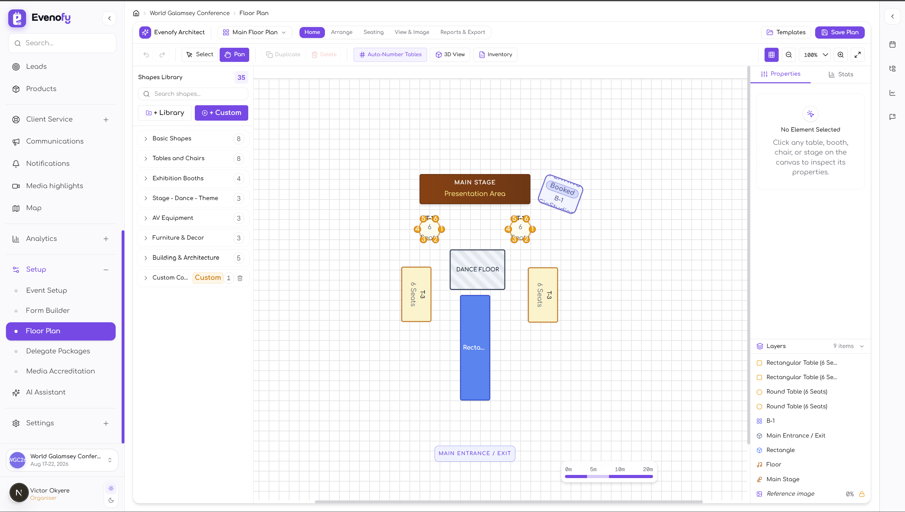 Evenofy Interactive Floor Plan